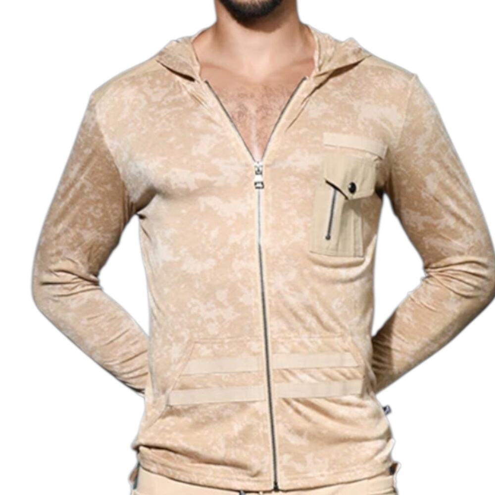 Andrew Christian Special Forces Capsule Enlist Hoodie Sand Medium - Picture 7 of 12